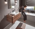 Hansgrohe Vivenis jednouchwytowa bateria umywalkowa 110 z podnoszoną zatyczką czarny mat - 3030125