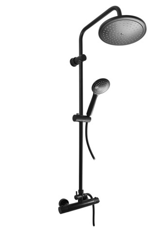 THERMOSTATIC SHOWER MIXER SET BLACK MATT - 3030145