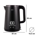 ELDOM CZAJNIK BEZPRZEWODOWY C515C 1,8 L 2000W CZARNY 5 PROGRAMÓW 45,55,70,85,100°C , PODTRZYMYWANIE TEMPERATURY - 3030258