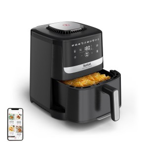 Tefal Easy Fry Silence EY5528E0 frytkownica Pojedyńczy 5 l Autonomiczny Frytkownica na gorące powietrze Czarny, Stal nierdzewna