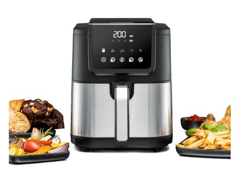 Rommelsbacher FRH 1500 frytkownica Pojedyńczy 5 l Autonomiczny 1500 W Frytkownica na gorące powietrze Czarny, Stal nierdzewna - 3030506