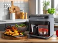ELDOM FRYTKOWNICA BEZTŁYSZCZOWA FR500 5,5 L 1200W SZKLANY POJEMNIK, RUSZT, SILIKONOWA PODKŁADKA, 8 PROGRAMÓW, REGULACJA TEM. - 3030548
