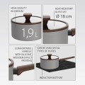 Rondel z pokrywką 18cm, 1,9L MR-1211-18S MAESTRO grey - 3030577