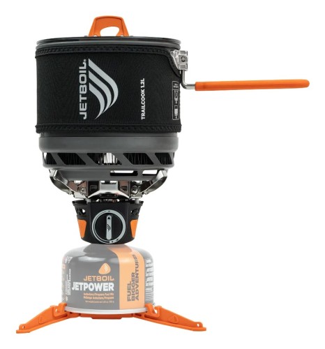 Zestaw do gotowania Jetboil Trailcook 1.2L - carbon (palnik gazowy, garnka 1,2L, pokrywka, podstawka pod kartusz) - 3000871