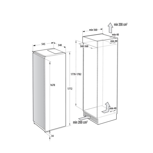 Chłodziarka lodówka do zabudowy GORENJE RI517E41WF - 3030874