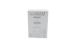 Pojemnik na kawę Airscape AS2007 500g hermetyczny, próżniowy + worek bawełniany, biały