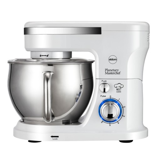 ELDOM ROBOT PLANETARNY WRK1300 DULCE, 1300W, 5L , TRY KOŃCÓWKI DO UBUJANIA, MISZANIA, UGNIATANIW, WYJMOWANA METALOWA MISA - 3031588