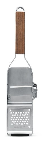 Microplane 43313 ręczna tarka / spiralizer Tarka z uchwytem Srebrny, Drewno - 3031996