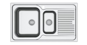 STAINLESS STEEL SINK SATIN AS 192/SIPHON