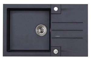 SINK WITH A SIPHON (ROCK 130 91 BLACK
