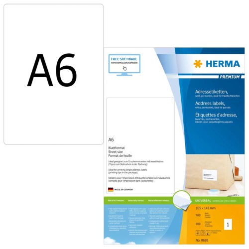 HERMA 8689 etykiety adresowe Biały - 2970517