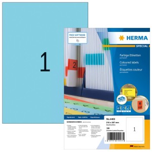 HERMA 4403 samoprzylepne etykiety Prostokąt Na stałe Niebieski 100 szt.