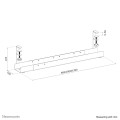 Neomounts ADS07-120WH organizator na kable Biurko Korytko kablowe Biały 1 szt. - 2972309