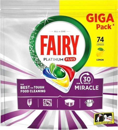 FAIRY PLATINUM+ LEMON DISHWASHER TABS 74 - 2972760