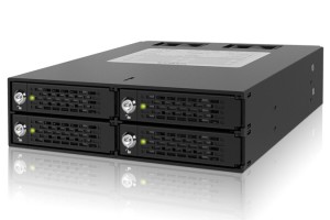 Płyta montażowa IcyDock 4x6,3cm SATAI-III/SAS w 1x5,25" HDD/SSD