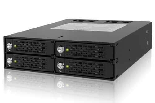 Płyta montażowa IcyDock 4x6,3cm SATAI-III/SAS w 1x5,25" HDD/SSD - 3033198