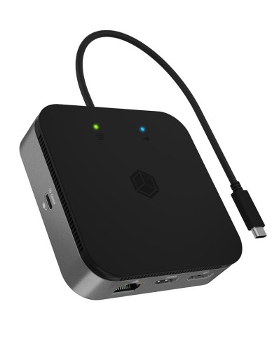 ICY BOX IB-DK408-C41 Przewodowa USB4 Antracyt - 2973822