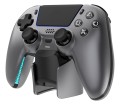 Deltaco Gaming GAM-199-STEELGRAY kontroler gier Szary, Metaliczny, Stal Bluetooth/USB Gamepad PlayStation 5, Android, iOS - 2974215