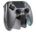 Deltaco Gaming GAM-199-STEELGRAY kontroler gier Szary, Metaliczny, Stal Bluetooth/USB Gamepad PlayStation 5, Android, iOS - 3018325