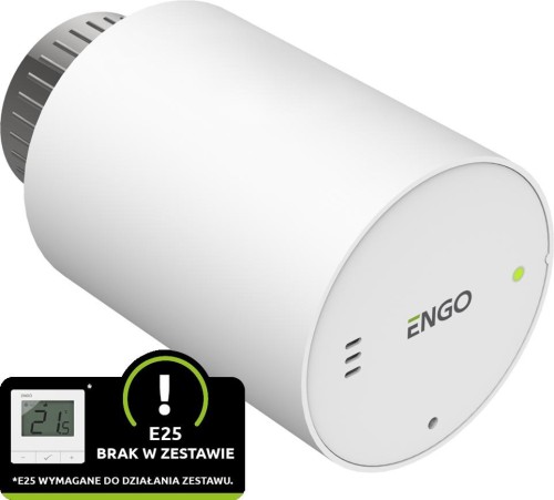 Głowica grzejnikowa ENGO Controls ETRV-M30 - bezprzewodowa, elektroniczna, M30x1,5, bateryjna, biała - 2974667