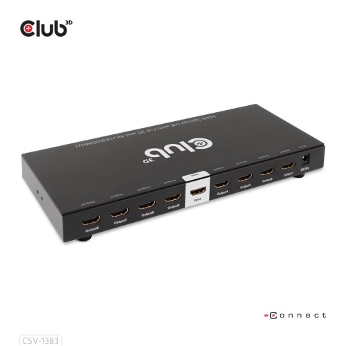 CLUB3D CSV-1383 rozgałęziacz telewizyjny HDMI 8x HDMI - 3033858