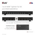 CLUB3D CSV-1383 rozgałęziacz telewizyjny HDMI 8x HDMI - 3033848