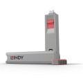 Lindy 40425 bloker portów Blokada portu + klucz USB Type-C Różowy 5 szt. - 2975208