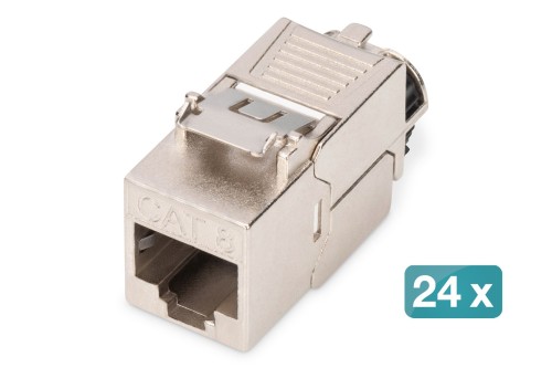 Digitus Moduł CAT 8.1 Keystone, ekranowany, beznarzędziowe złącze montażowe - 24 szt. - 3033996
