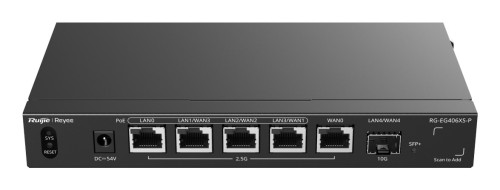 Ruijie Networks RG-EG406XS-P ruter 2.5 Gigabit Ethernet Czarny - 3034304