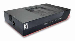 LevelOne GSW-0807 przełącznik sieciowy Nie zarządzany Gigabit Ethernet (10/100/1000) Czarny, Czerwony