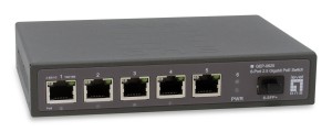 Przełącznik LevelOne GB PoE+ 6-portowy 65 W 10 Gb/s