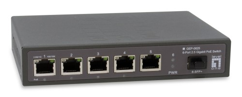 Przełącznik LevelOne GB PoE+ 6-portowy 65 W 10 Gb/s - 2976340