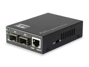 LevelOne GVT-2011 - Media konwerter - GigE - 10Base-T, 100Base-TX, 1000Base-T, 1000Base-X - RJ-45 / SFP (mini-GBIC)