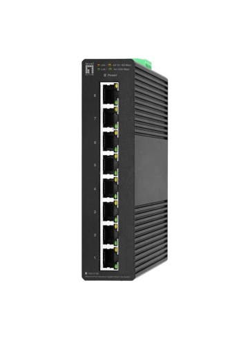 Przełącznik LevelOne Hilbt Industrial GB/SL 8-portowy IP30+DIN 1Gbps - 2976367