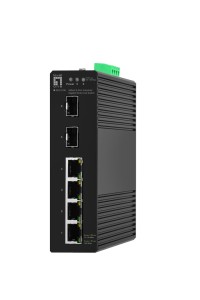 Przełącznik przemysłowy LevelOne Hilbt GB/SL 6-portowy/IP30+DIN 1Gbps