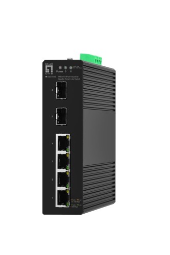 Przełącznik przemysłowy LevelOne Hilbt GB/SL 6-portowy/IP30+DIN 1Gbps - 2976393