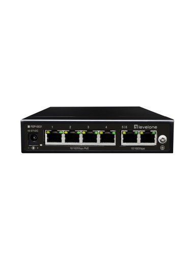 Przełącznik LevelOne FE PoE+ 6-portowy 60W 100Mbps - 2976490