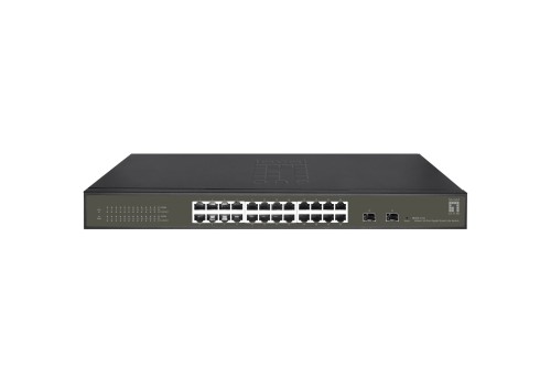 Przełącznik LevelOne Hilbert 26-portowy Gigabit Smart Lite - 24 x Gigabit RJ45 - 2 x Gigabit SFP (GES-2126) - 2976275