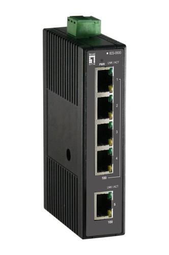 Przemysłowy przełącznik FE LevelOne 5-portowy + DIN 100Mbps - 2976483
