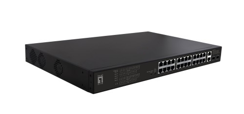 Przełącznik LevelOne FE PoE+ 28-portowy 19" 390W 1Gbps - 2976633