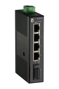 Switche LevelOne Industrial 5-portowe 1xSC MM+DIN 100Mbps
