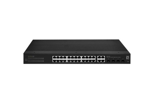 LevelOne IGS-2128 przełącznik sieciowy Zarządzany L2 Gigabit Ethernet (10/100/1000) Czarny - 2976675