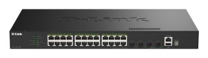 D-Link DGS-1530-28P/E przełącznik sieciowy Zarządzany L2 Gigabit Ethernet (10/100/1000) Obsługa PoE Czarny