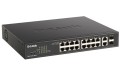 D-Link DGS-1100-18PV2 przełącznik sieciowy Zarządzany L2 Gigabit Ethernet (10/100/1000) Obsługa PoE 1U Czarny - 2976599