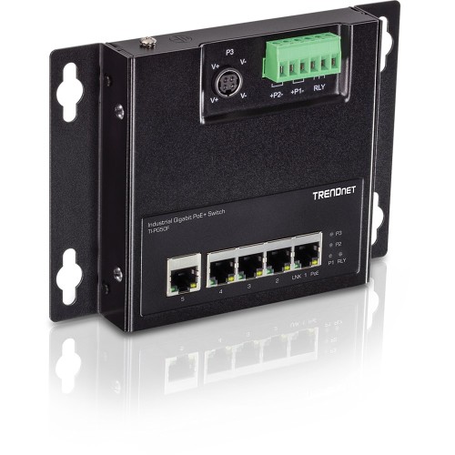 Przełącznik przemysłowy TRENDnet 5 Port Gigabit Unmanaged PoE+ FA Metal - 3034516