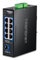 9-portowy przemysłowy przełącznik przemysłowy 2,5G na szynę DIN TRENDnet z 10G SFP - 2976965