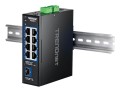 9-portowy przemysłowy przełącznik przemysłowy 2,5G na szynę DIN TRENDnet z 10G SFP - 2976969