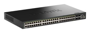 D-Link DGS-1530-52P/E przełącznik sieciowy Zarządzany L2 Gigabit Ethernet (10/100/1000) Obsługa PoE Czarny