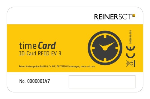 Reiner SCT timeCard Premium card MIFARE DESFire EV3 etykieta RFID Czarny, Biały, Żółty 50 szt. - 2977068