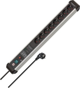 Listwa przeciwprzepięciowa Brennenstuhl 1391010800, aluminium (elok), czarna